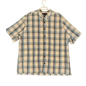 ALASKAN HARDGEAR Duluth Trading Co 2XL Tall Plaid Button Down Short Sleeve Shirt